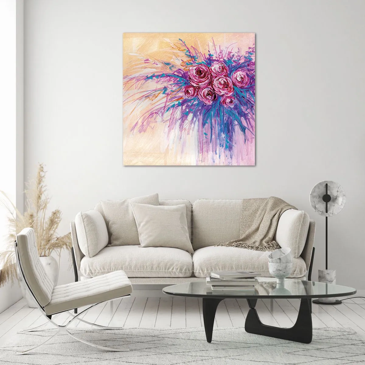 Impression sur verre - Image sur verre - Fontaine aux roses - 30x30 cm