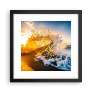 Affiche dans un cadre noir - Poster - S'amuser dans le sable - 30x30 cm