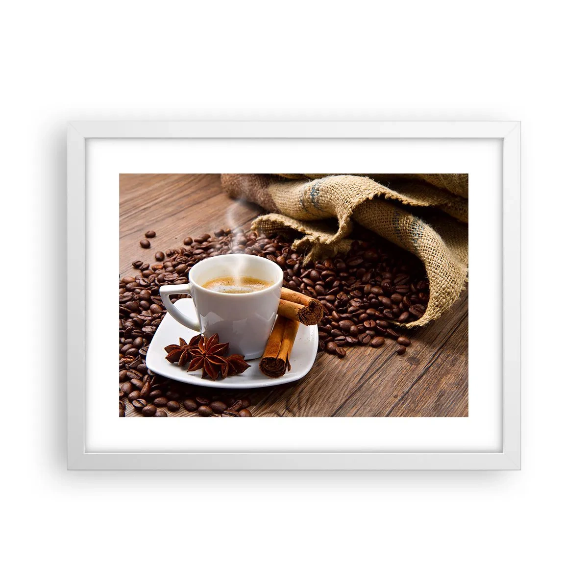Affiche dans un cadre blanc - Poster - Saveur et arôme épicés - 40x30 cm