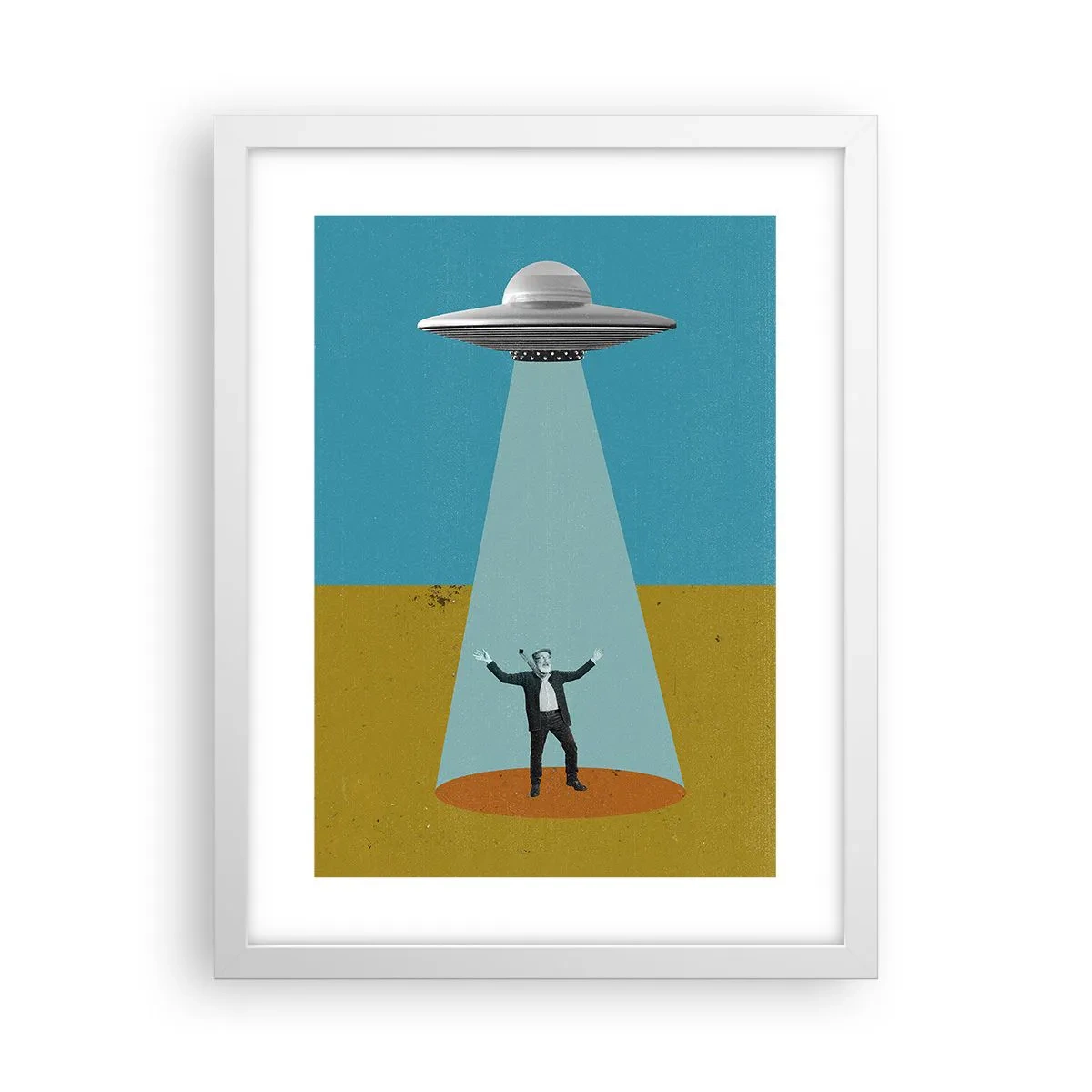 Affiche dans un cadre blanc - Poster - Rencontre proche - 30x40 cm