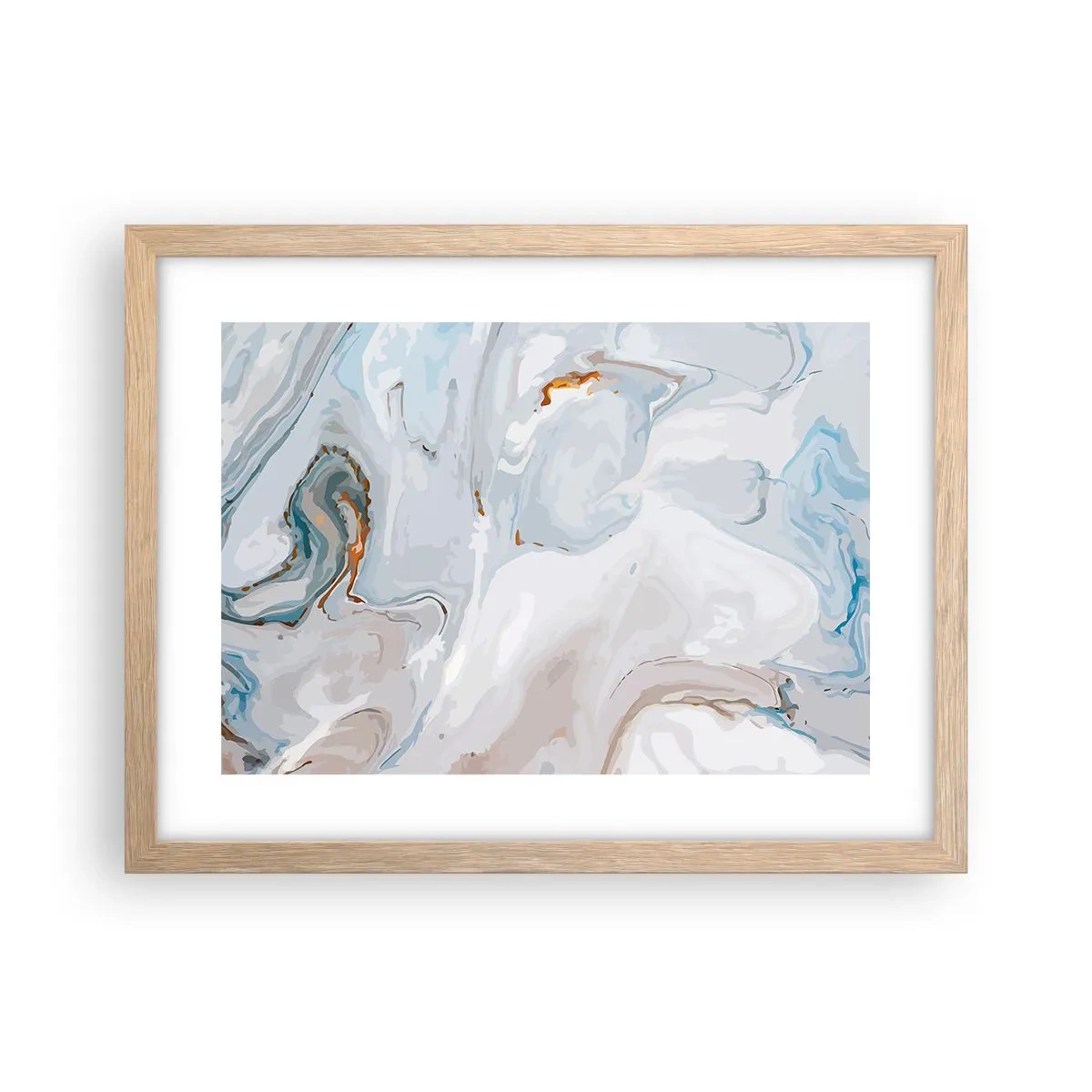 Affiche dans un chêne clair - Poster - Blanc surélevé - 40x30 cm