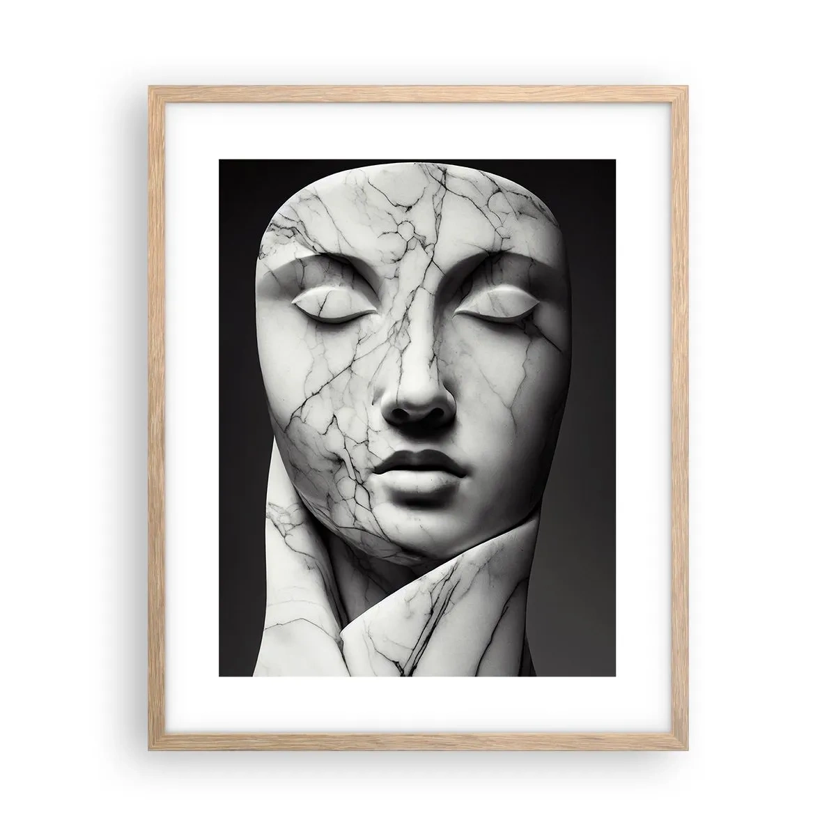 Affiche dans un chêne clair - Poster - Marmurowe kształty - 40x50 cm