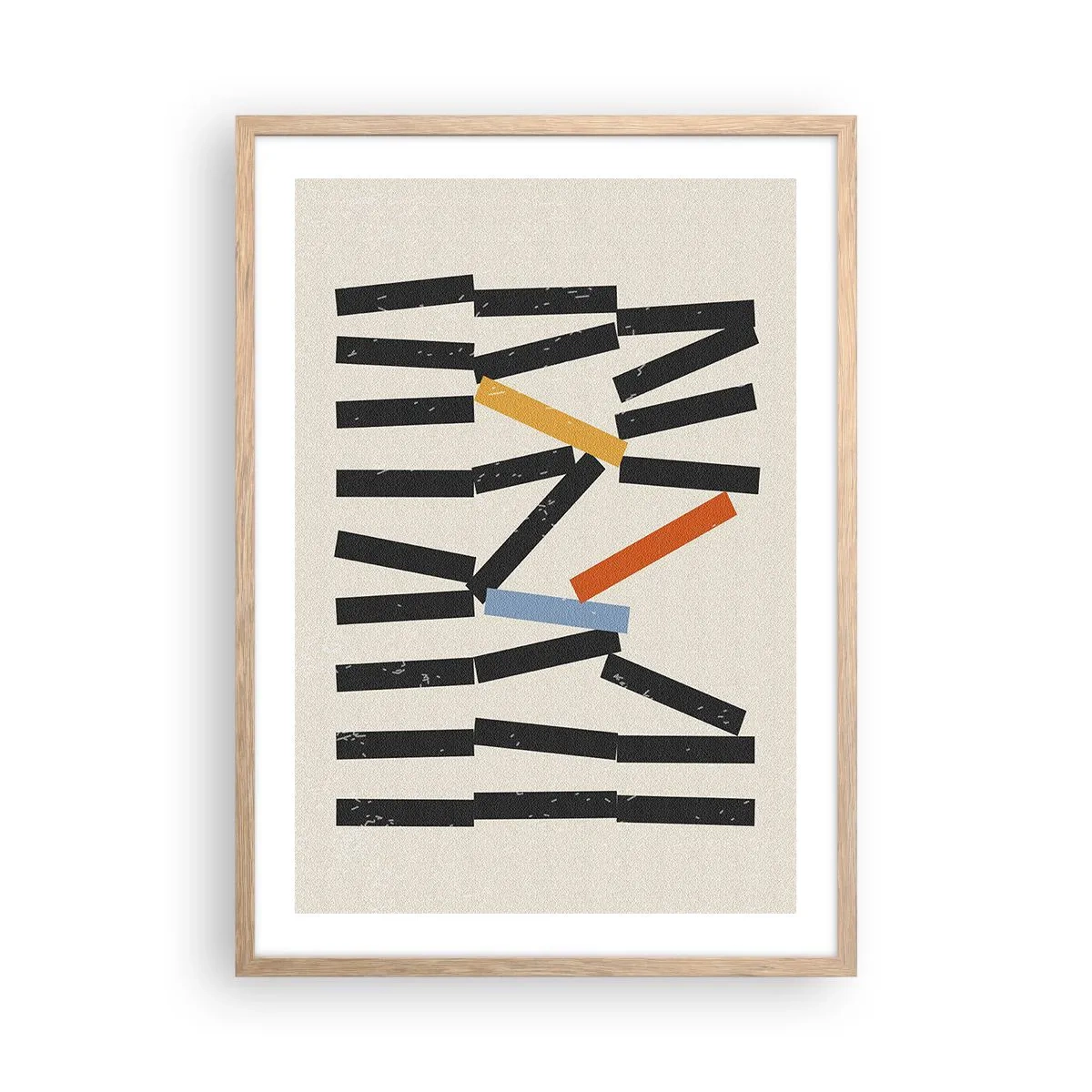 Affiche dans un chêne clair - Poster - Dominos – composition - 50x70 cm
