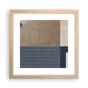 Affiche dans un chêne clair - Poster - Composition simple et en rondeur - 30x30 cm