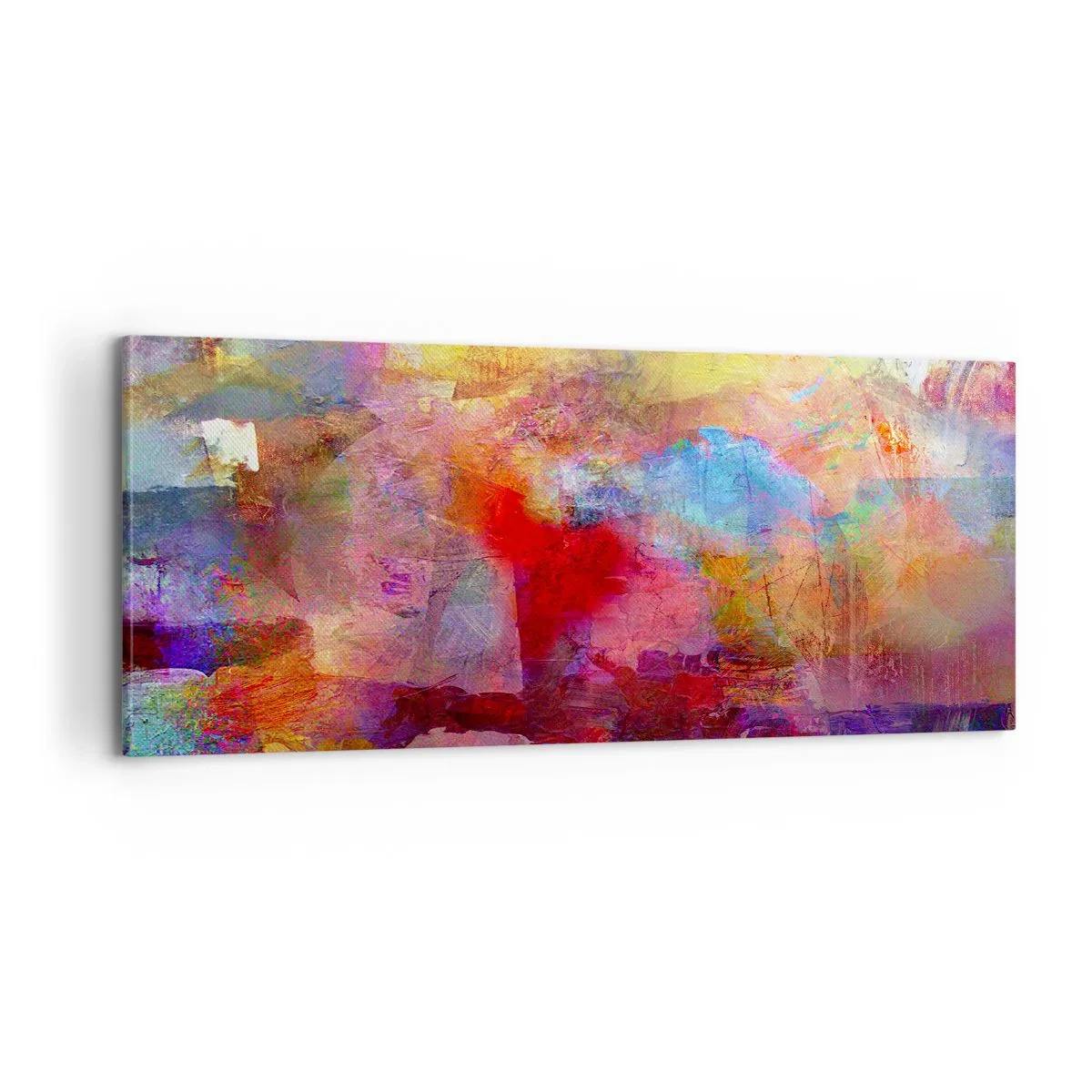 Impression sur toile - Image sur toile - Regardez à l'intérieur de l'arc-en-ciel - 100x40 cm