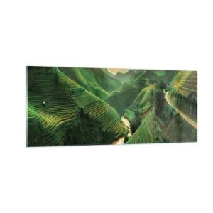 Impression sur verre - Image sur verre - Vallée vietnamienne - 100x40 cm
