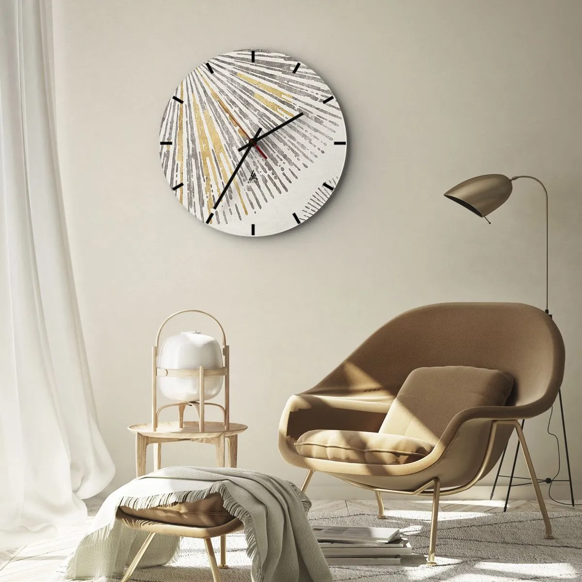 Horloge murale - Pendule murale - La beauté du rayon - 40x40 cm