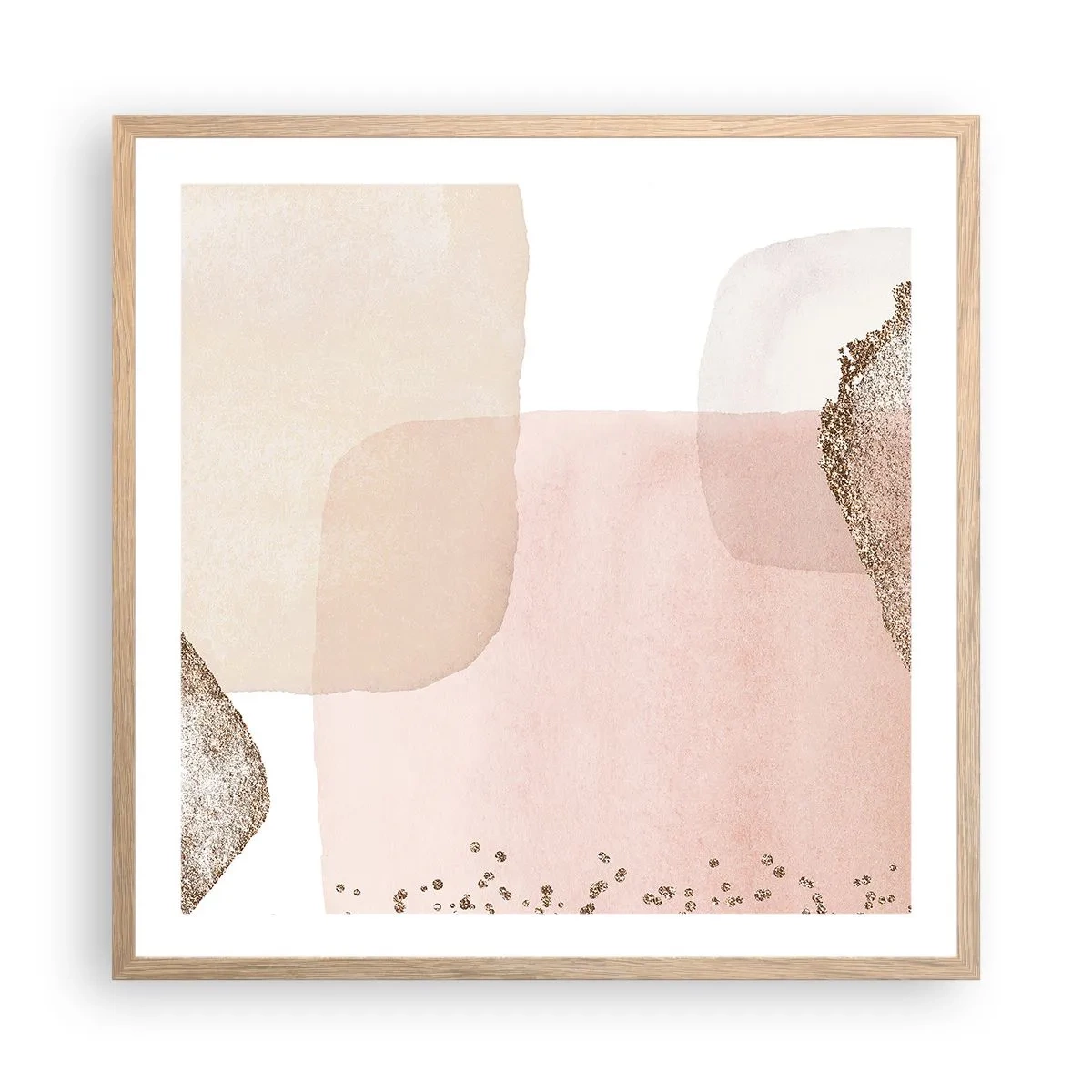 Affiche dans un chêne clair - Poster - Regard à travers la couleur - 60x60 cm