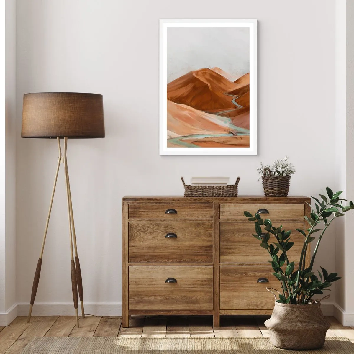 Affiche dans un cadre blanc - Poster - A la source - 40x50 cm