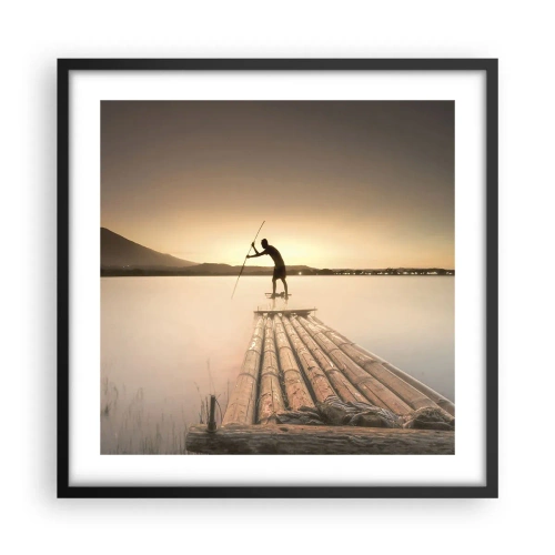 Affiche dans un cadre noir - Poster - Avant la fin du jour - 50x50 cm