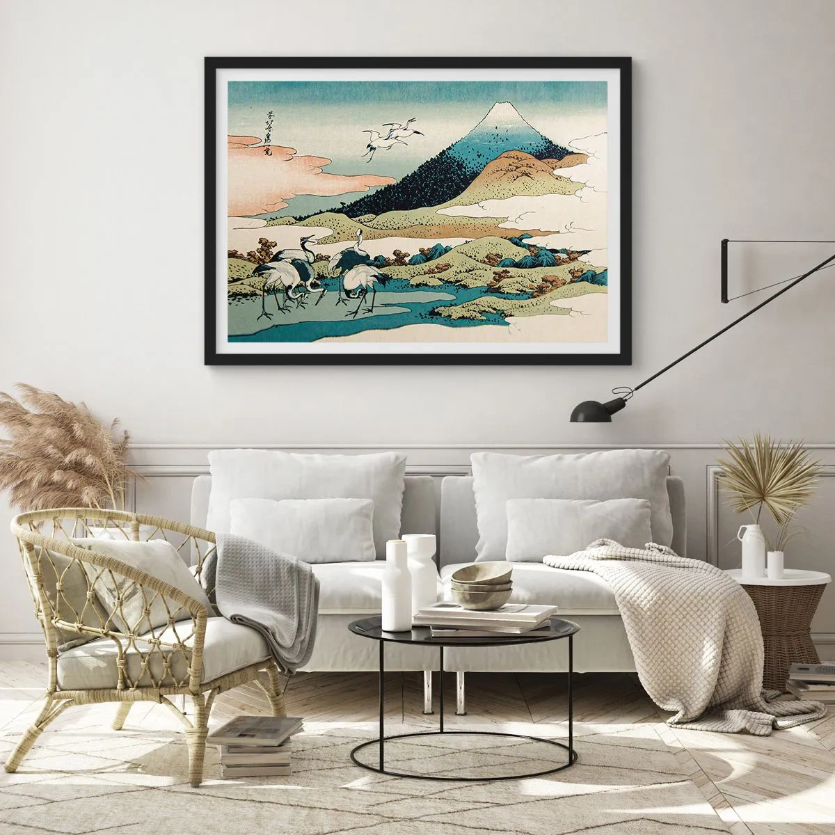 Affiche dans un cadre noir - Poster - Avec une âme japonnaise - 91x61 cm