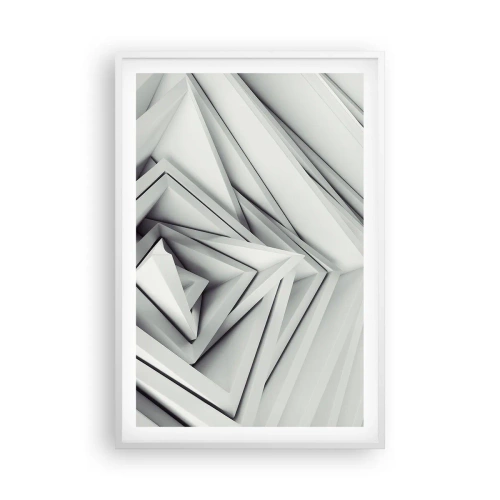 Affiche dans un cadre blanc - Poster - Bourgeon d’angles vifs - 61x91 cm