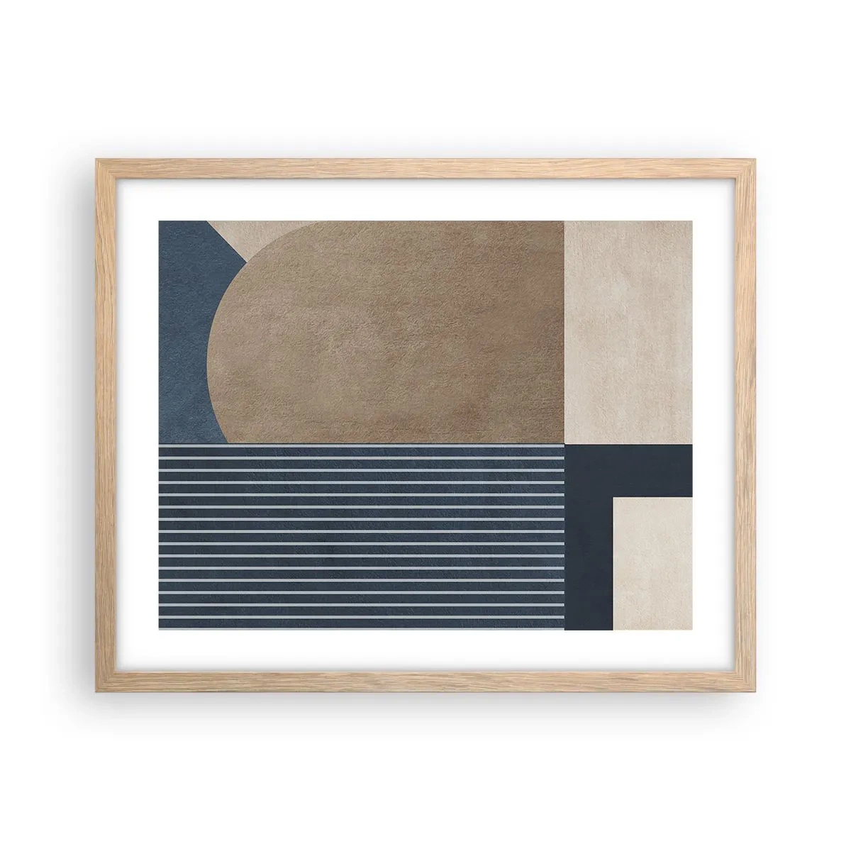 Affiche dans un chêne clair - Poster - Composition simple et en rondeur - 50x40 cm