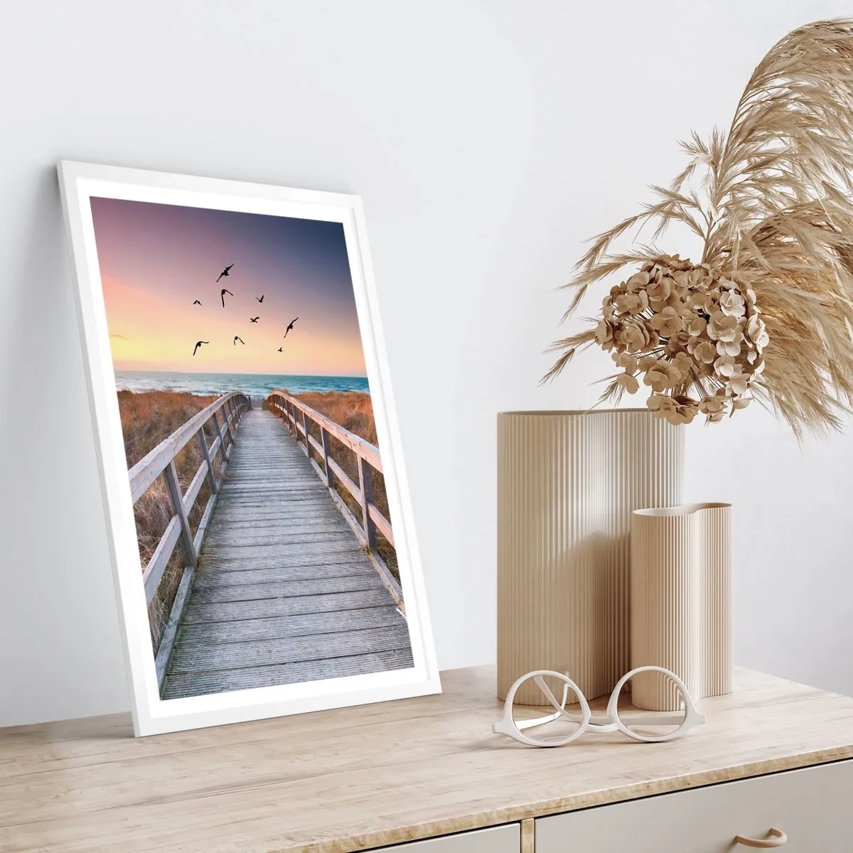 Affiche dans un cadre blanc - Poster - Envol des espaces - 61x91 cm