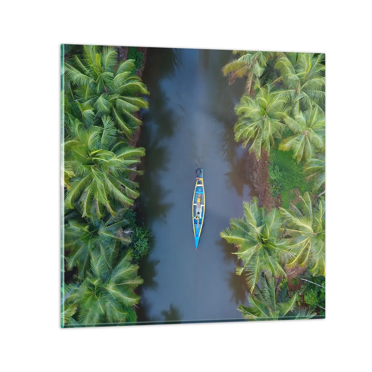 Impression sur verre - Image sur verre - Sur un sentier tropical - 70x70 cm
