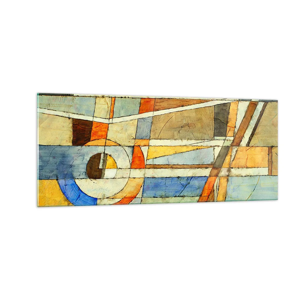 Impression sur verre - Image sur verre - Cubisme sur le chantier - 100x40 cm