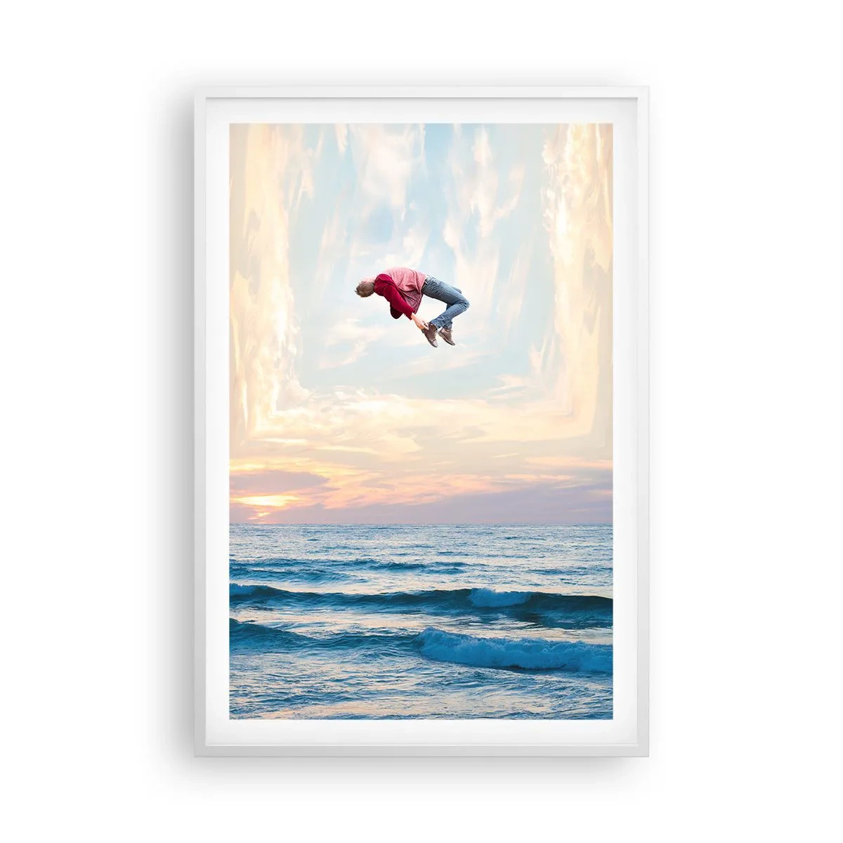 Affiche dans un cadre blanc - Poster - Vers une autre dimension - 61x91 cm