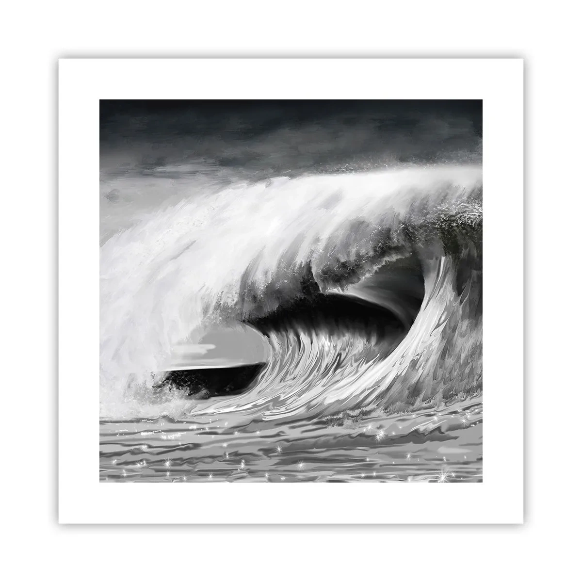 Affiche - Poster - La colère de l'océan - 40x40 cm