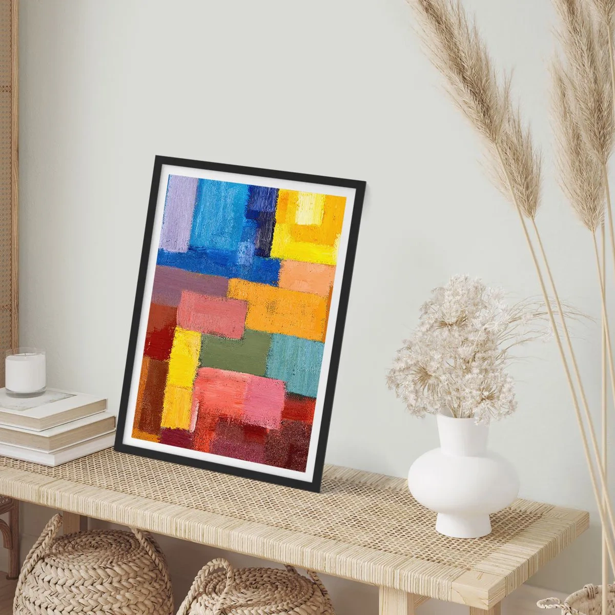 Affiche dans un cadre noir - Poster - Chacun est différent, tout est coloré - 70x100 cm