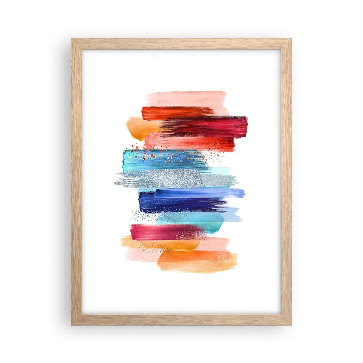 Affiche dans un chêne clair - Poster - En haut et en bas - 30x40 cm