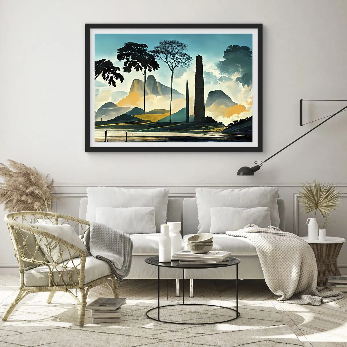 Affiche dans un cadre noir - Poster - Toujours de plus en plus haut - 50x40 cm