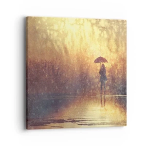 Impression sur toile - Image sur toile - Je sens que quelqu'un me regarde - 40x40 cm