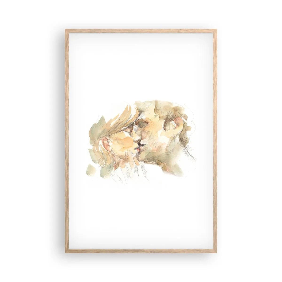 Affiche dans un chêne clair - Poster - A moitié trouvé ? - 61x91 cm