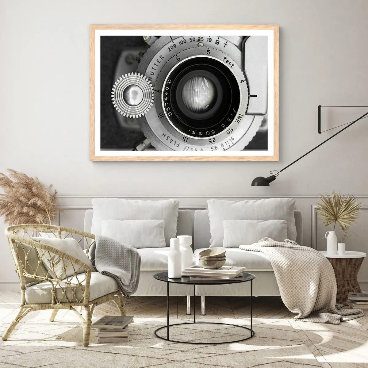 Affiche dans un chêne clair - Poster - Histoire d'Hollywood - 70x50 cm