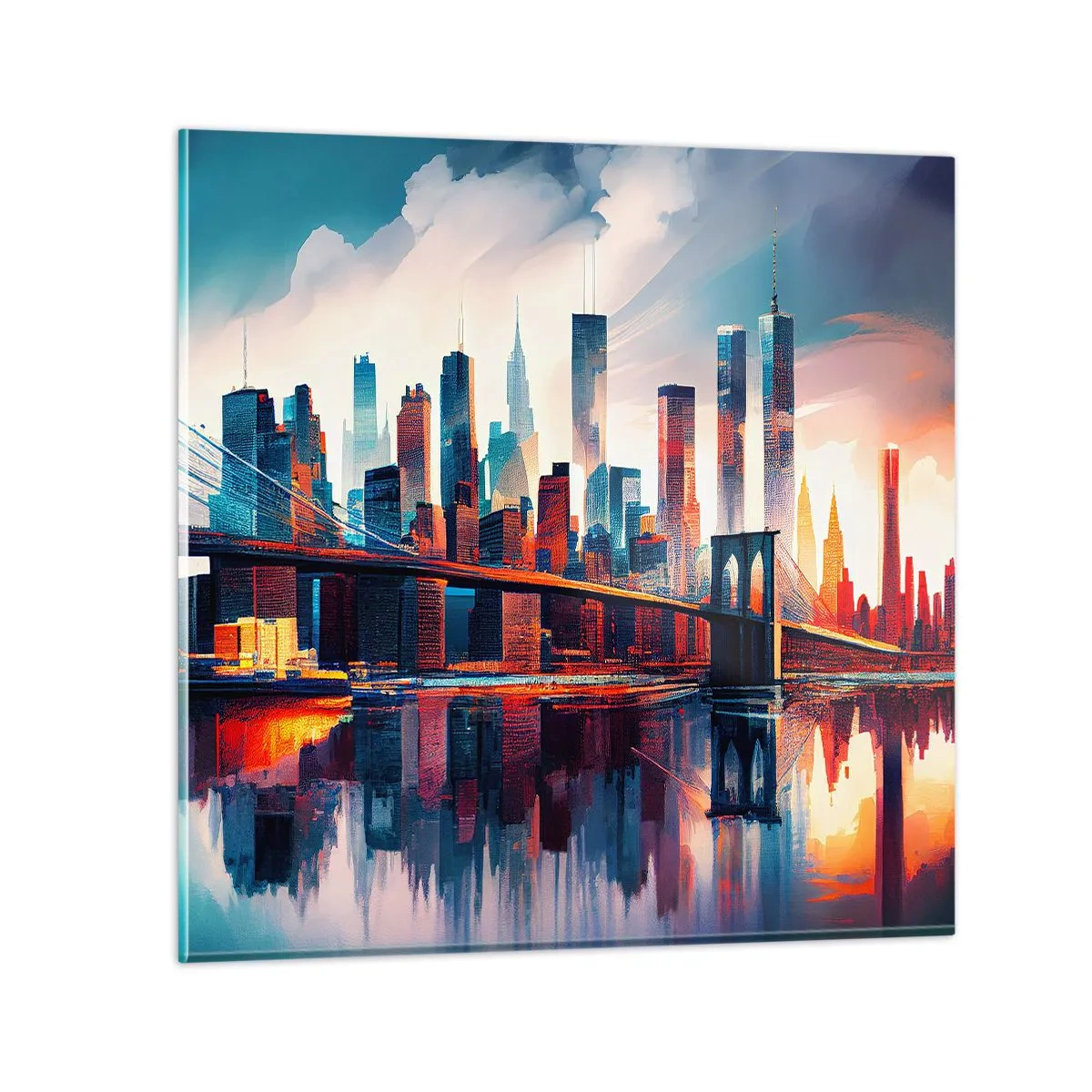 Impression sur verre - Image sur verre - New York onirique - 30x30 cm