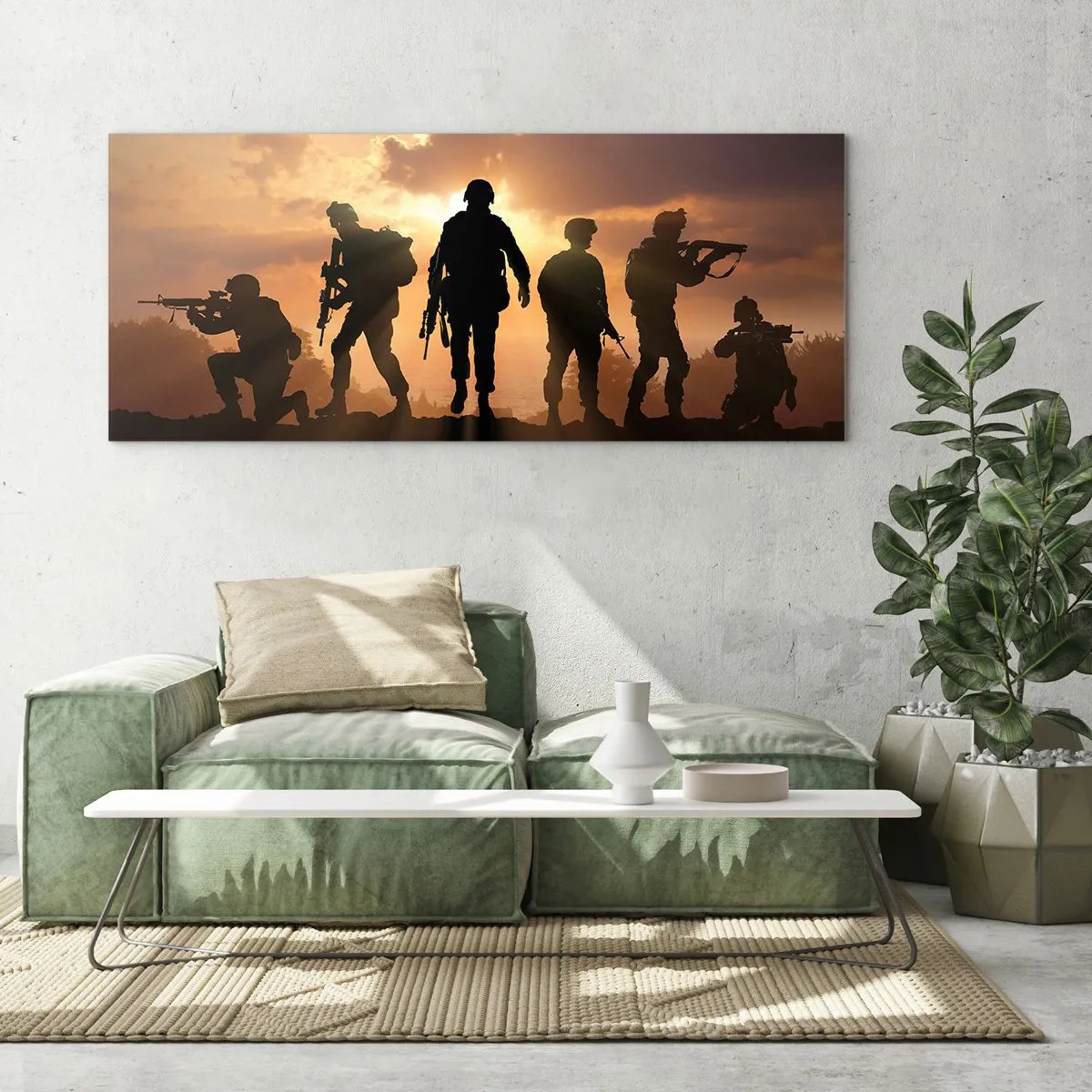 Impression sur verre - Image sur verre - Brothers in arms - 90x30 cm