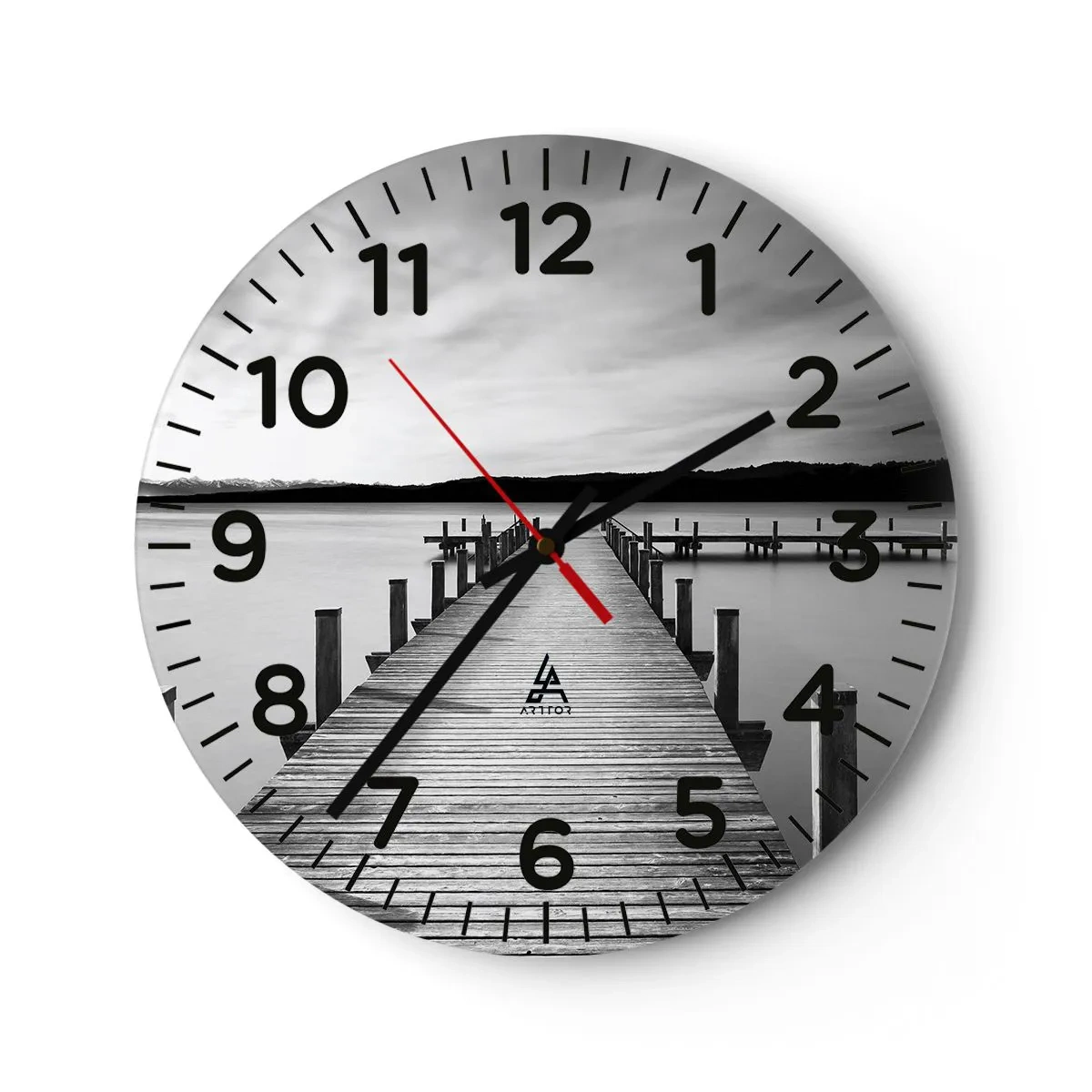 Horloge murale - Pendule murale - Au point d'eau - la paix - 30x30 cm
