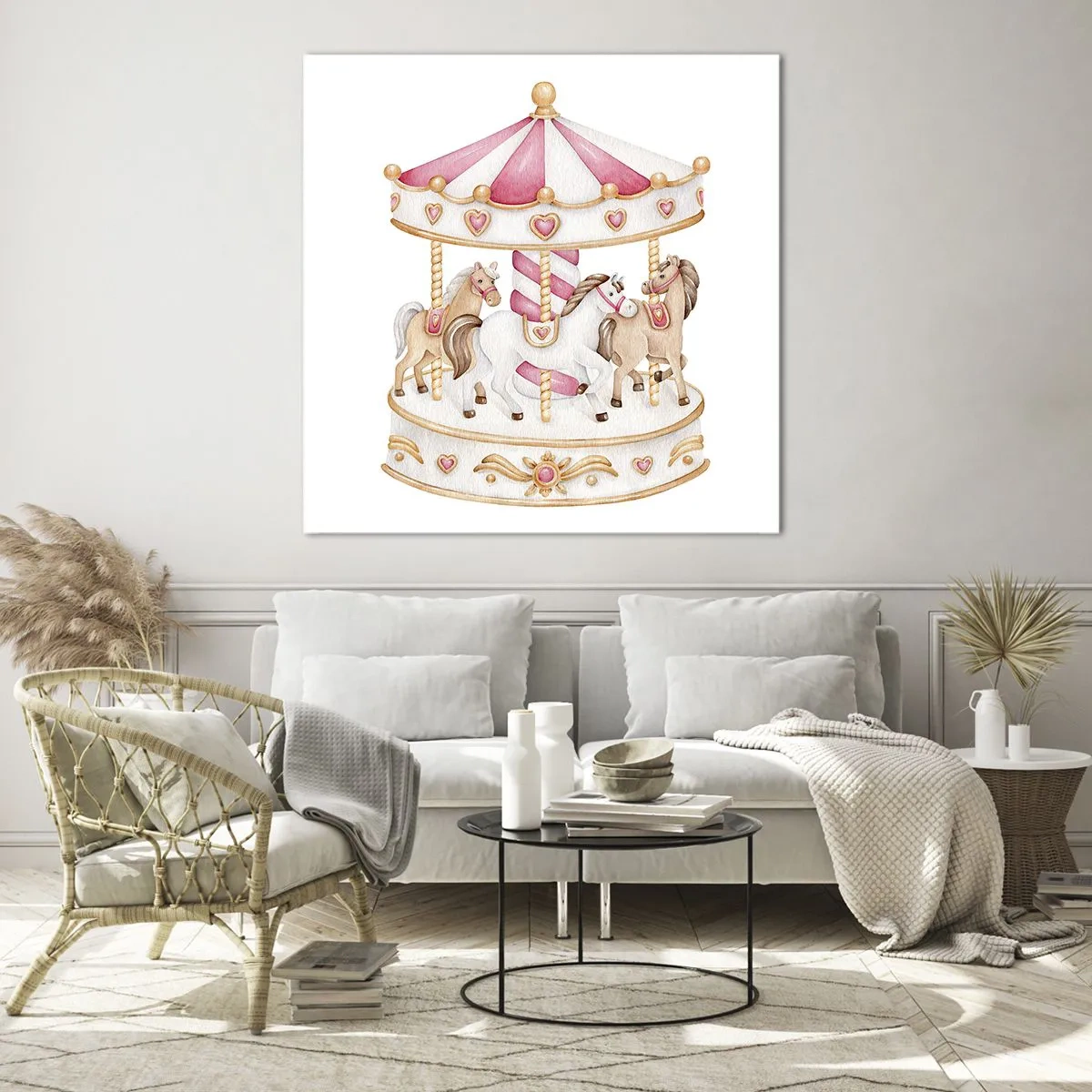 Impression sur verre - Image sur verre - Le doux monde de l'enfance - 60x60 cm