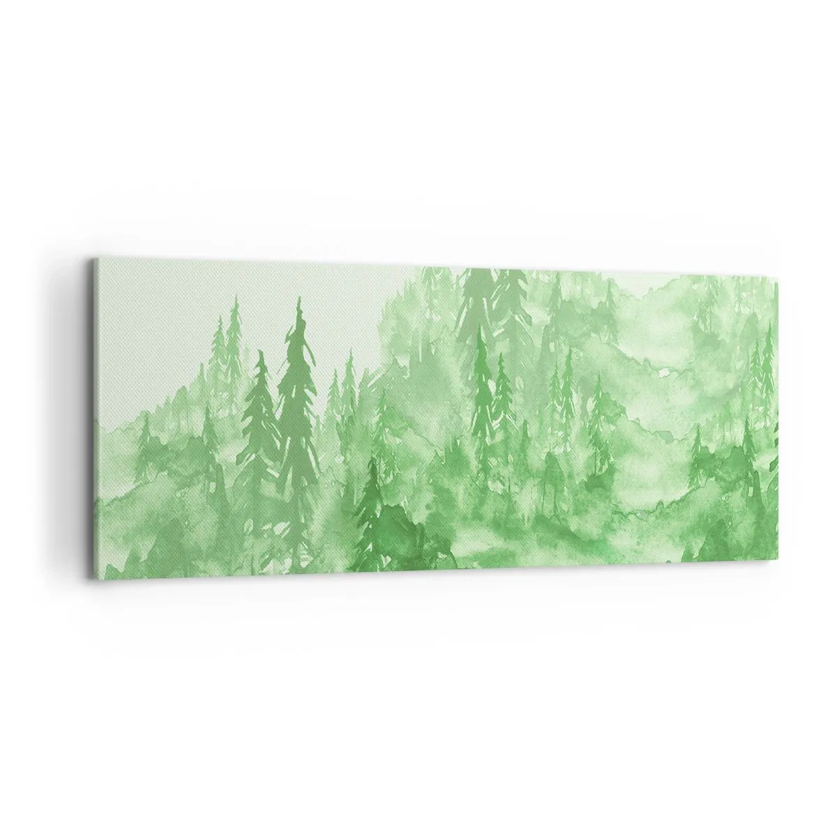 Impression sur toile - Image sur toile - Flou de brouillard vert - 100x40 cm