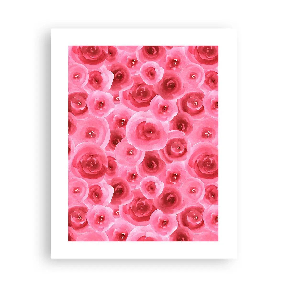 Affiche - Poster - Roses en-haut et en-bas - 40x50 cm