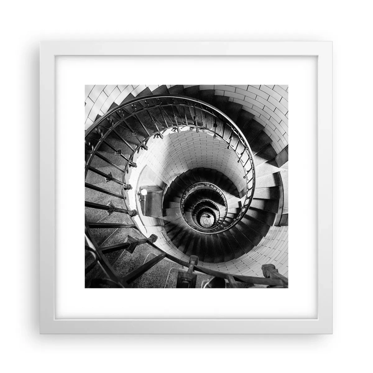 Affiche dans un cadre blanc - Poster - De plus en plus haut - 30x30 cm