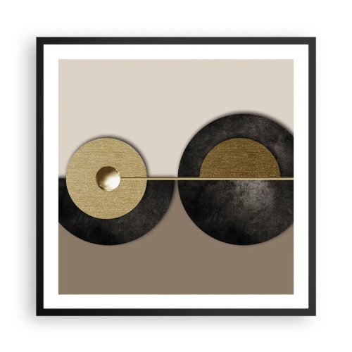Affiche dans un cadre noir - Poster - Variations autour du cercle - 60x60 cm
