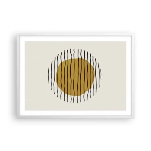 Affiche dans un cadre blanc - Poster - Abstraction tremblante de chaleur - 70x50 cm