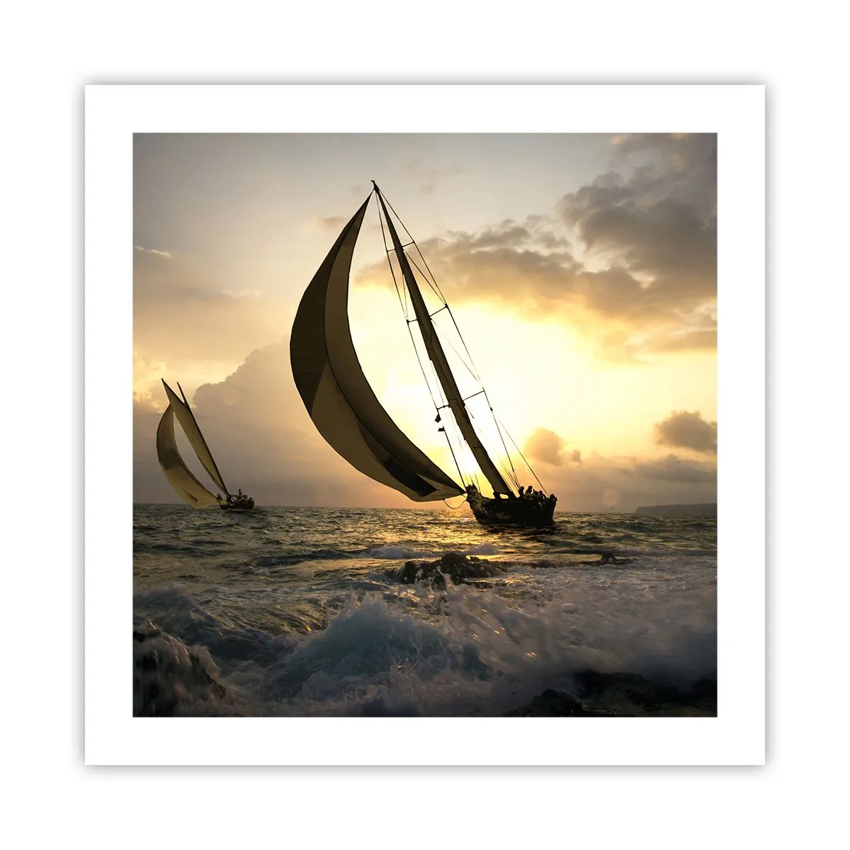 Affiche - Poster - Avec le vent et contre le vent - 50x50 cm