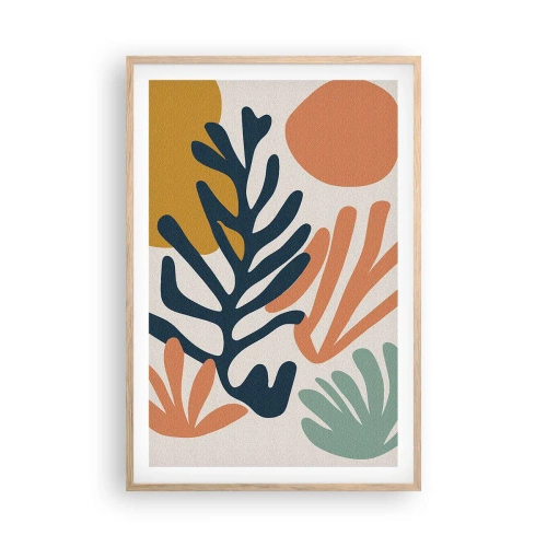 Affiche dans un chêne clair - Poster - Mers de corail - 61x91 cm