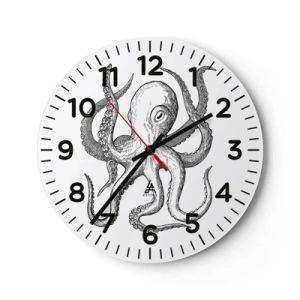 Horloge murale - Pendule murale - Dansant avec les vagues - 30x30 cm