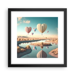 Affiche dans un cadre noir - Poster - L'amour te permet de t'élever - 30x30 cm