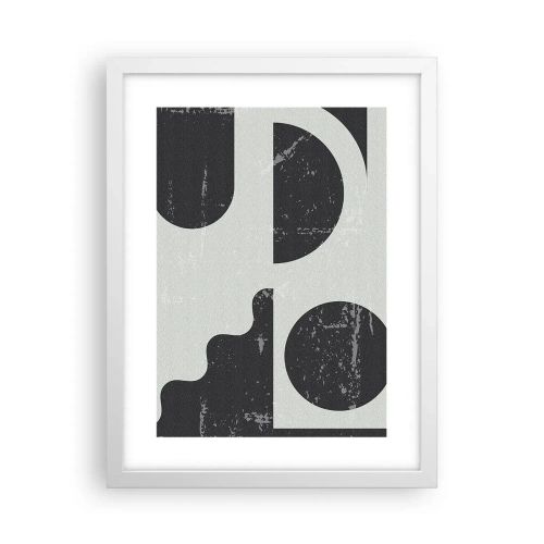 Affiche dans un cadre blanc - Poster - Composition dessus et dessous - 30x40 cm