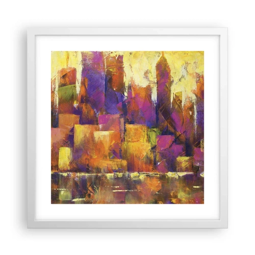 Affiche dans un cadre blanc - Poster - Composition métropolitaine - 40x40 cm