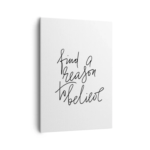 Impression sur toile - Image sur toile - Une citation motivante dans un style minimaliste - 50x70cm - C'est possible - Décoration murale moderne pour le salon et la chambre ARTTOR