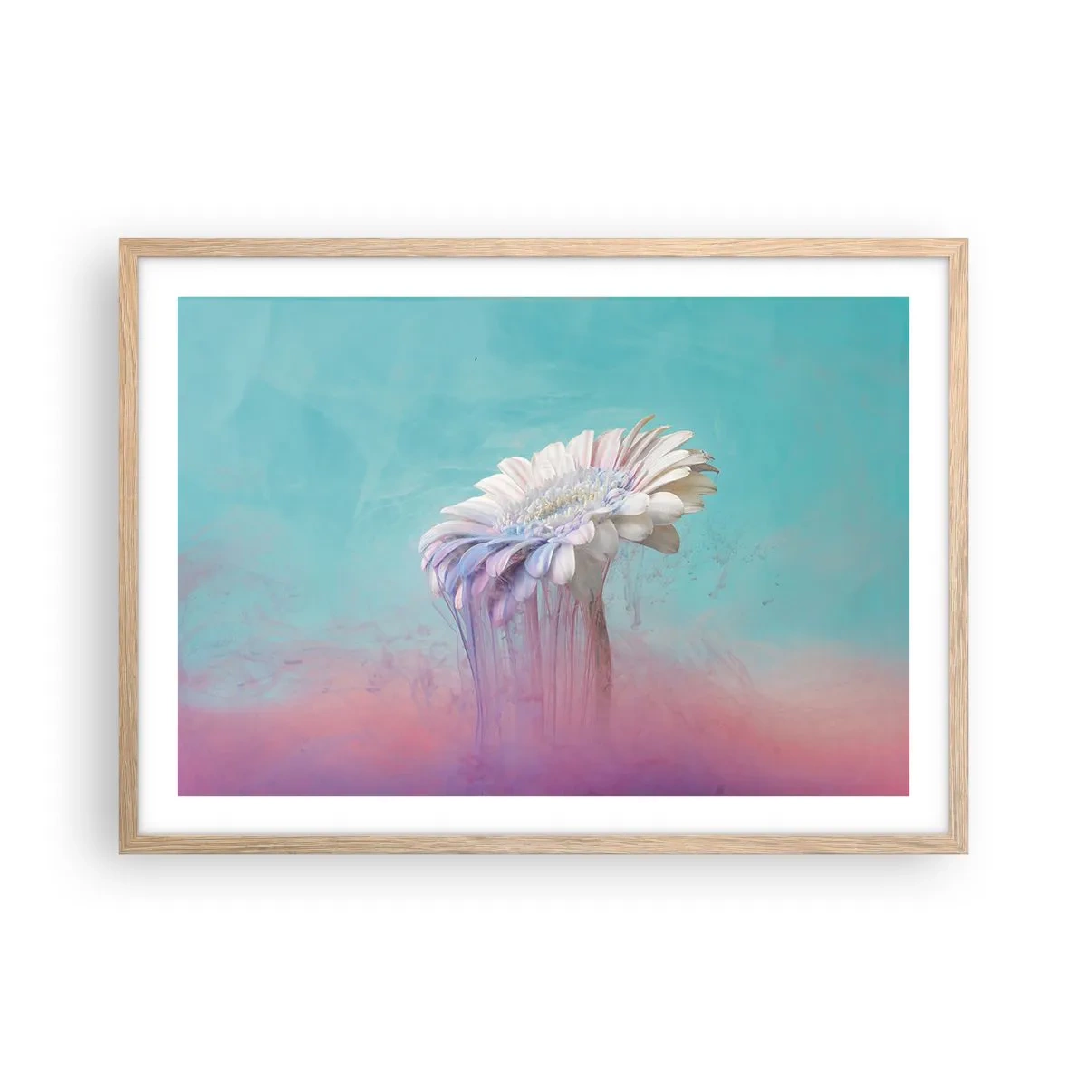 Affiche dans un chêne clair - Poster - Le monde souterrain des fleurs - 70x50 cm