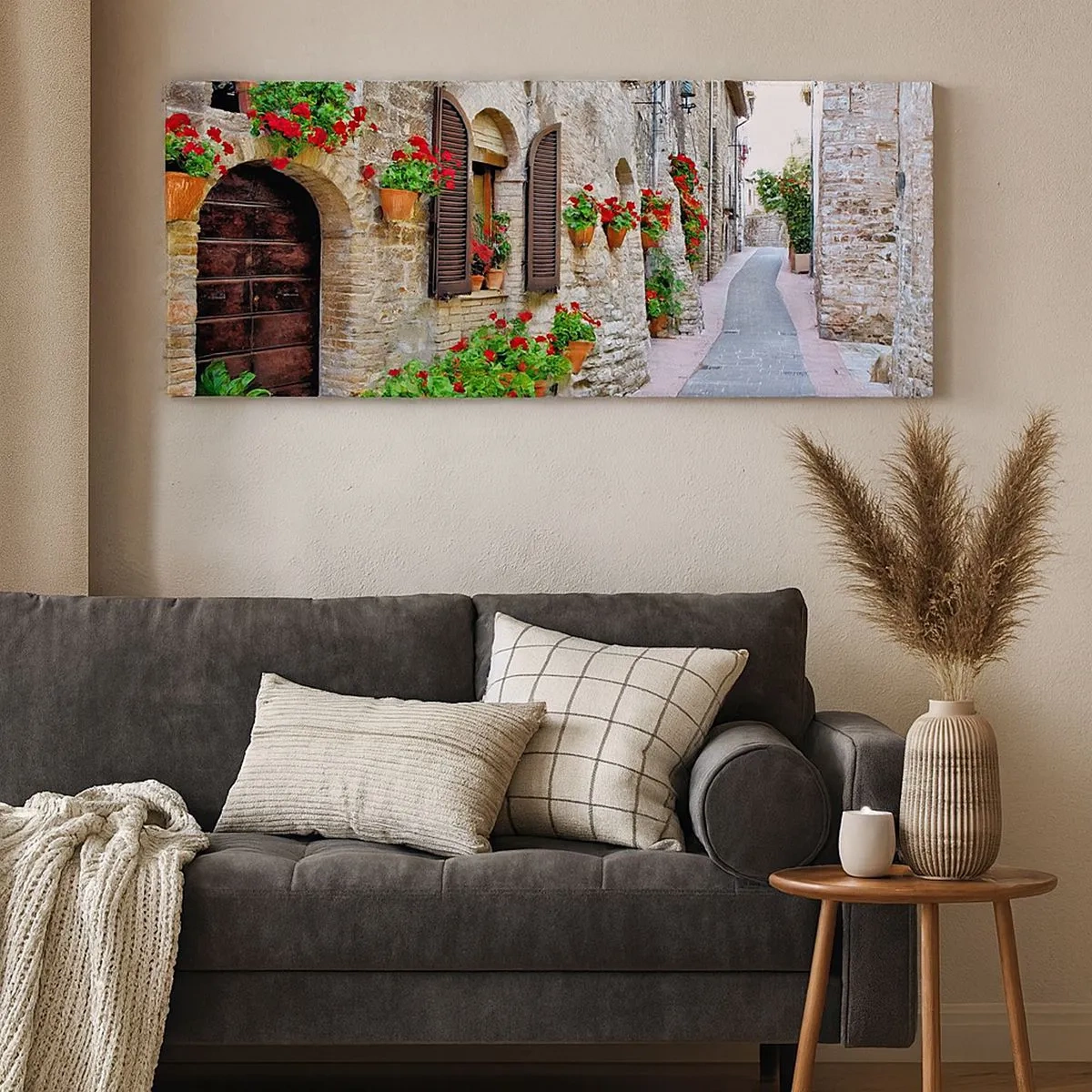 Impression sur toile - Image sur toile - Ambiance italienne - 100x40 cm