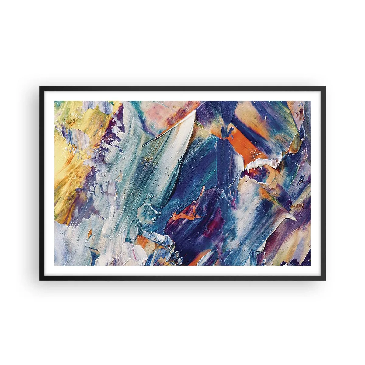 Affiche dans un cadre noir - Poster - Confusion des couleurs - 91x61 cm