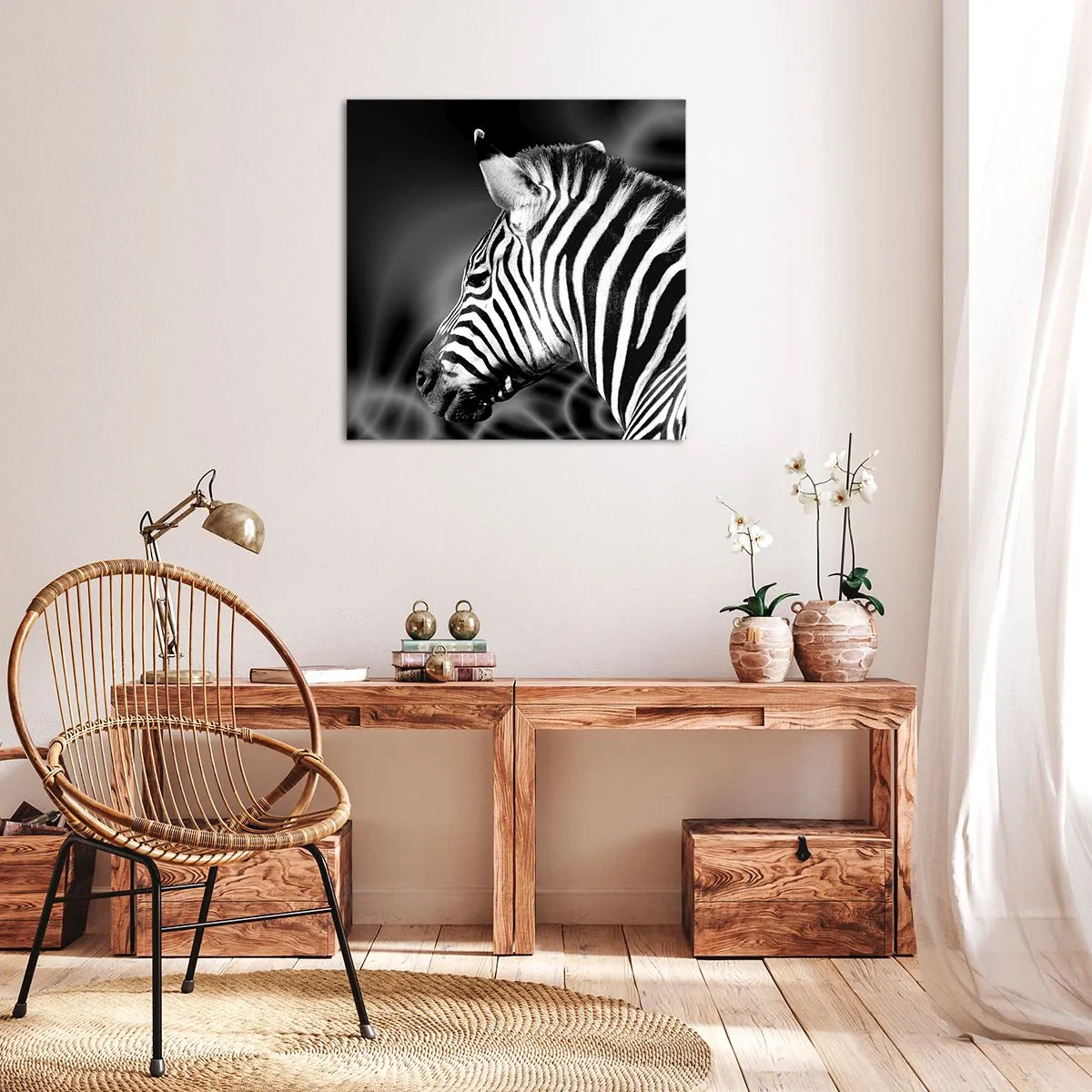 Impression sur toile - Image sur toile - Blanc c'est blanc et noir c'est noir - 70x70 cm