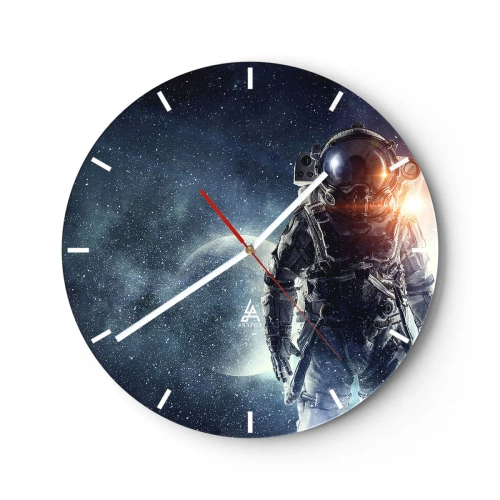 Horloge murale - Pendule murale - Aventure spatiale - 40x40 cm