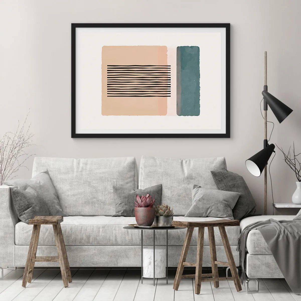 Affiche dans un cadre noir - Poster - Tout est en ordre - 91x61 cm